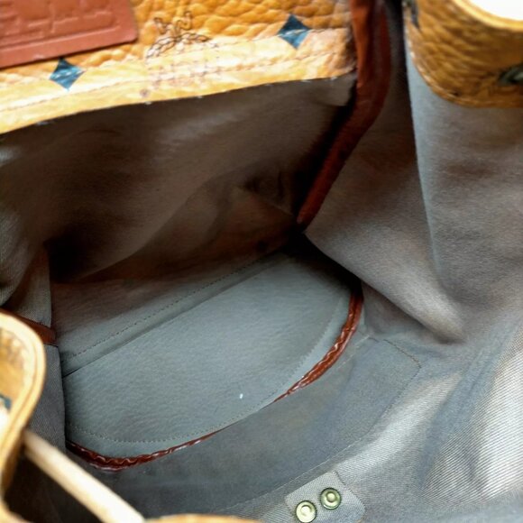 509322BA (X4) MCM Backpack Bag Brown PVC - Picture 5 of 9